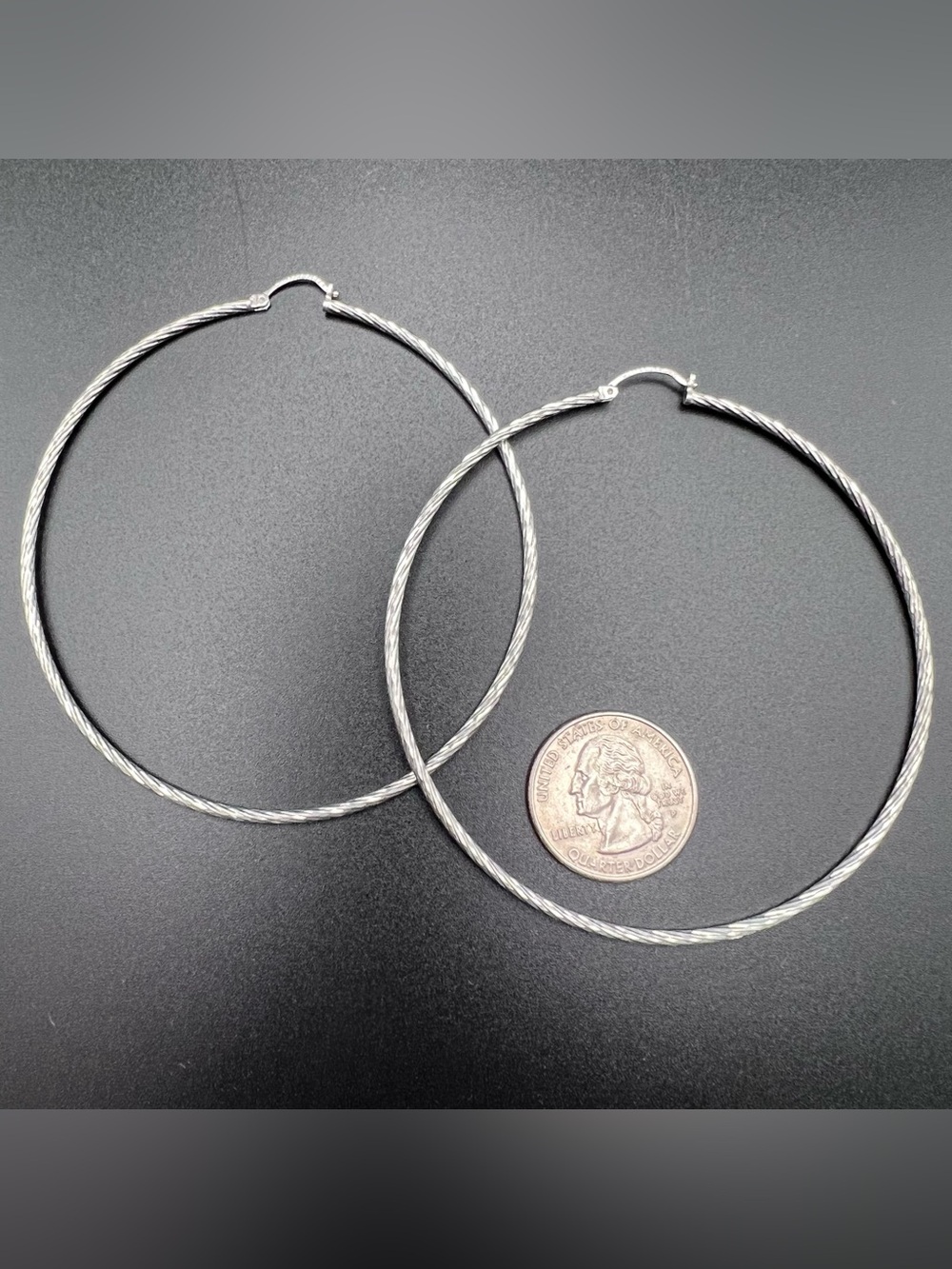 Sterling Silver Mexico 3” Hoops